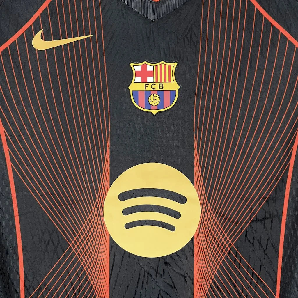 FC Barcelone maillot foot concept noir orange 2025 2026