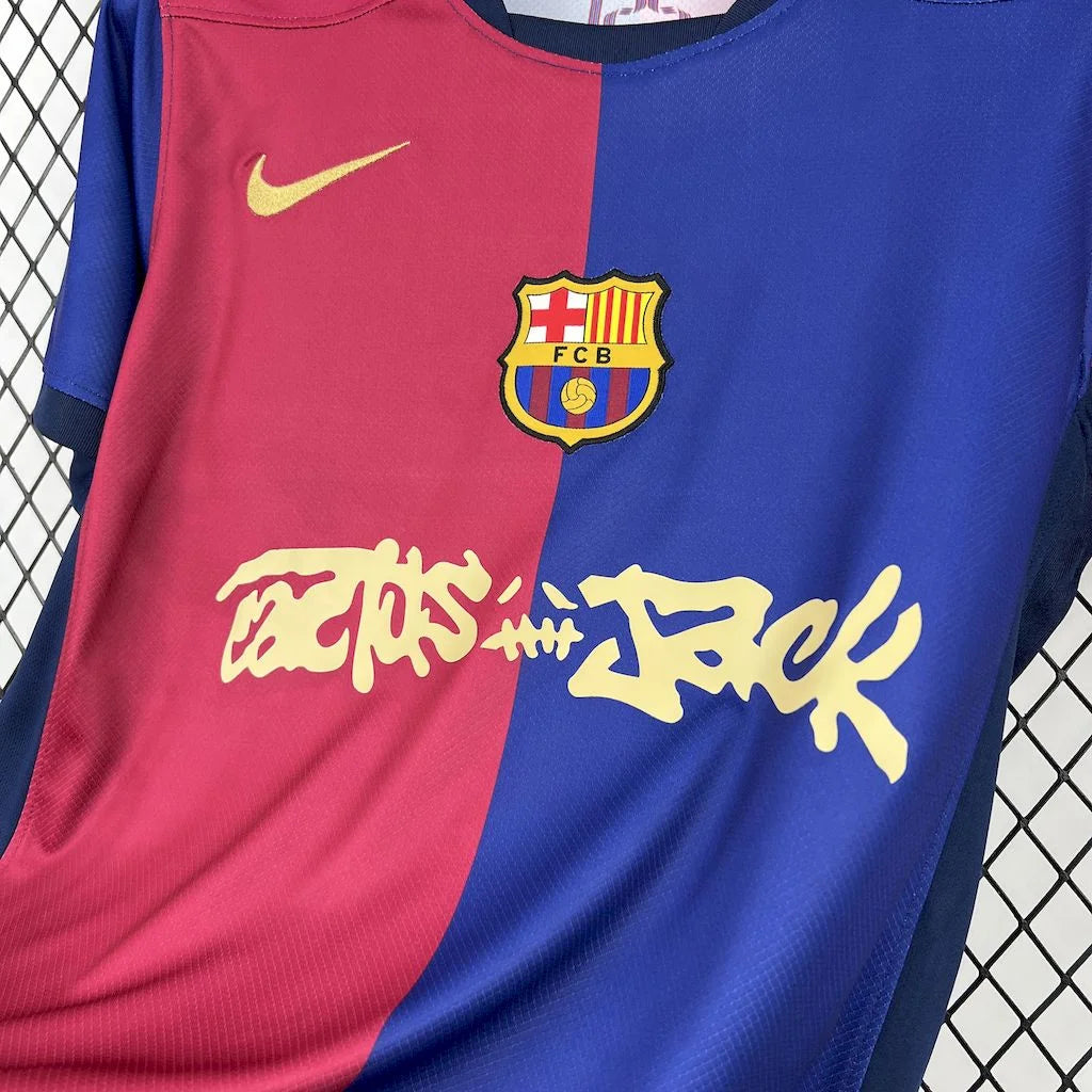 FC Barcelone maillot domicile 2024 2025 Travis Scott Cactus Jack