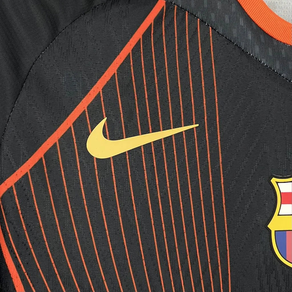 FC Barcelone maillot foot concept noir orange 2025 2026