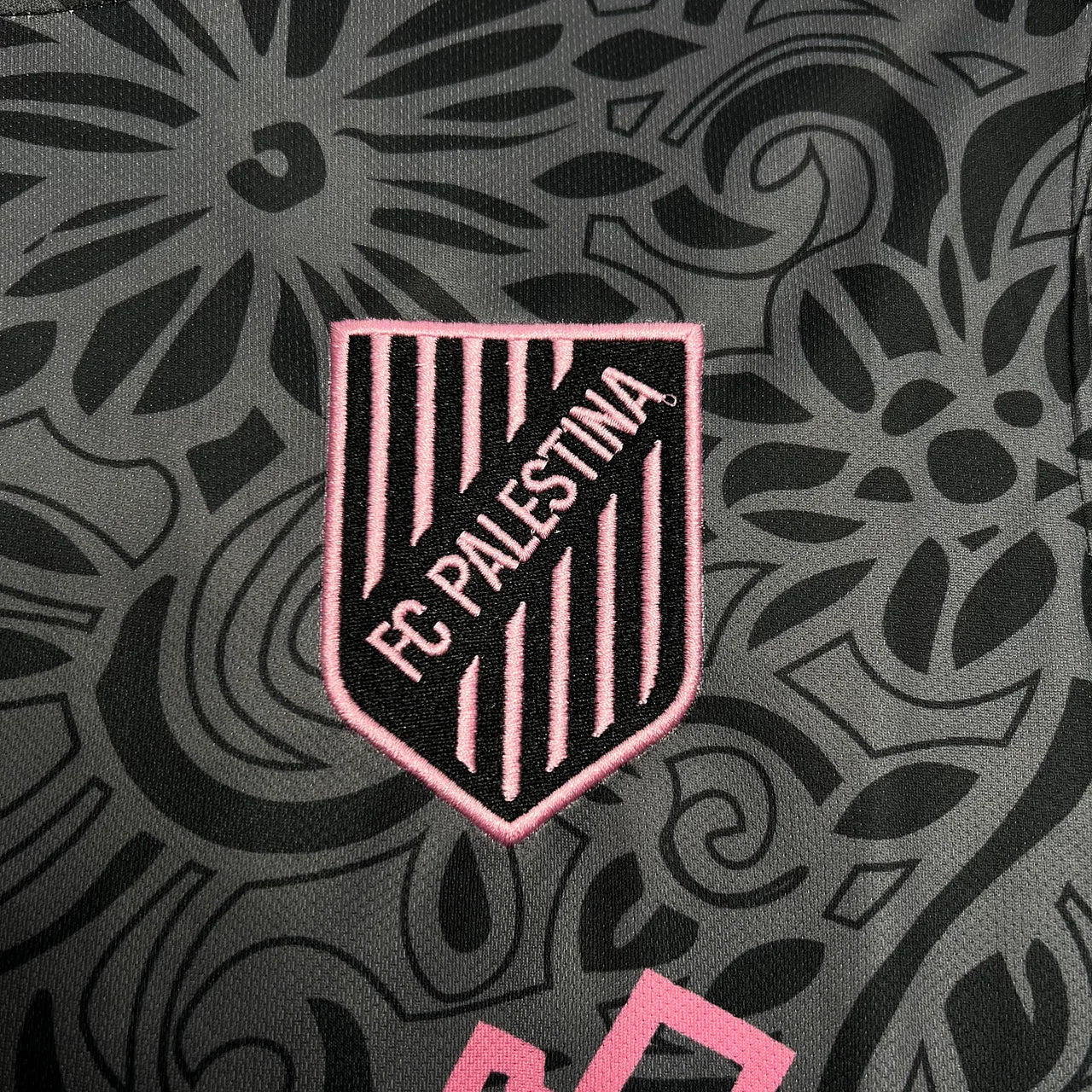 Palestine Maillot Foot Noir Rose 2024 2025