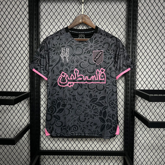 Palestine Maillot Foot Noir Rose 2024 2025