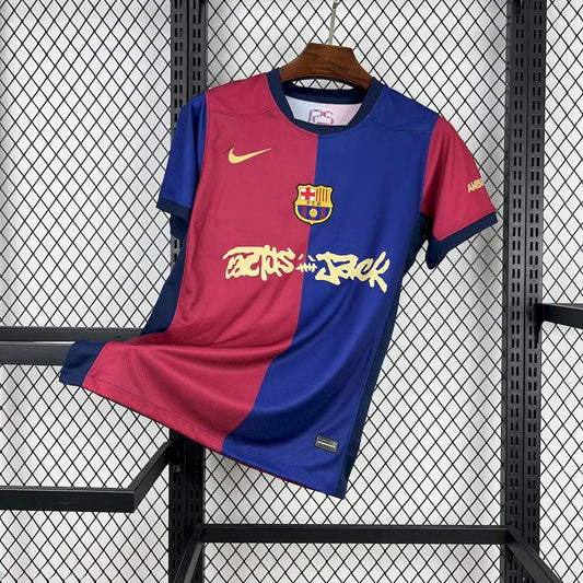 FC Barcelone maillot domicile 2024 2025 Travis Scott Cactus Jack