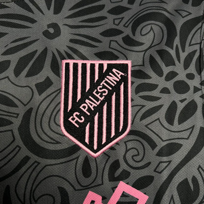 Palestine Maillot Foot Noir Rose 2024 2025